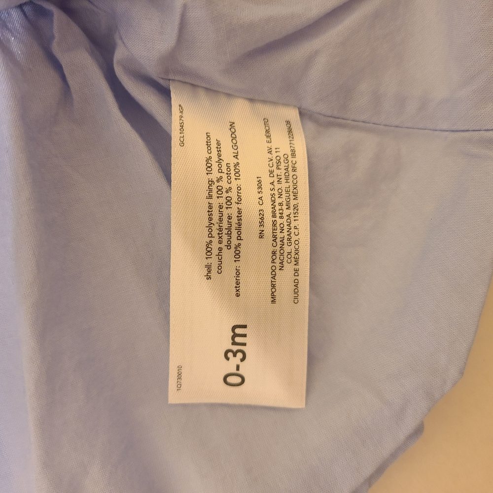 2pc CARTER'S BLUE DRESS SET - 0-3M - Picture 8 of 10